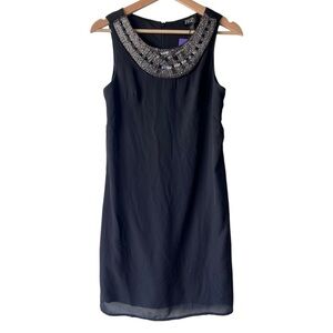 Women’s dress black sleeveless front design JSP cocktail casual small size S.